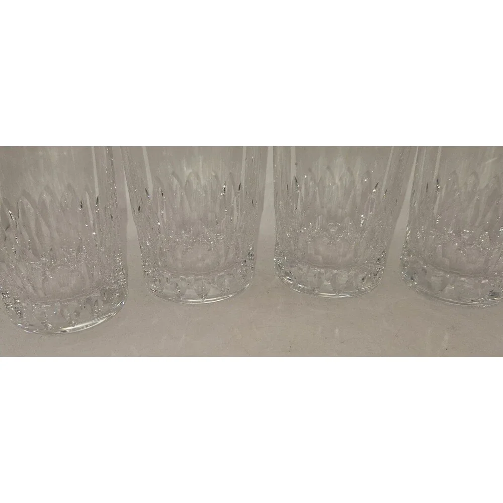 set of 4 TYSON Foods Crystal Glass Highball Glasses chicken arkansas cocktail